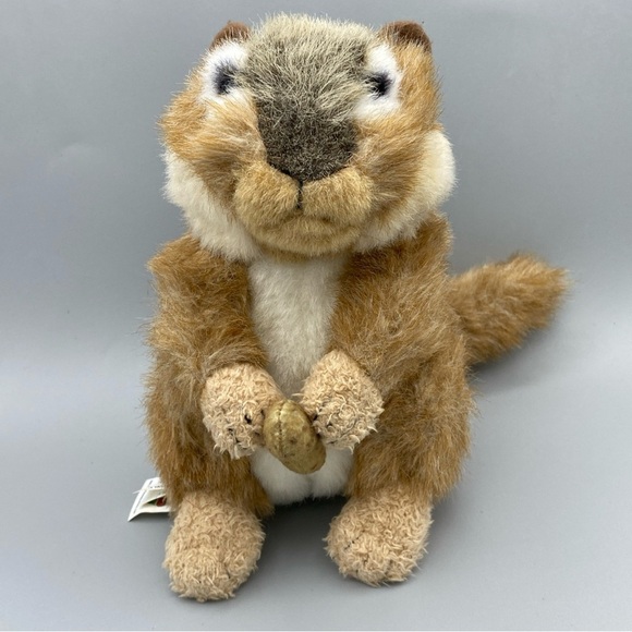 Stuffed Animal House Chipmunk "Peanut" Squirrel Plush 6" Brown Realistic 2019 - Picture 1 of 7